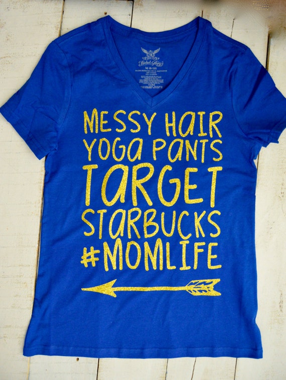 Messy Hair Yoga Pants Target Starbucks MOM by SimplyAmourFashion