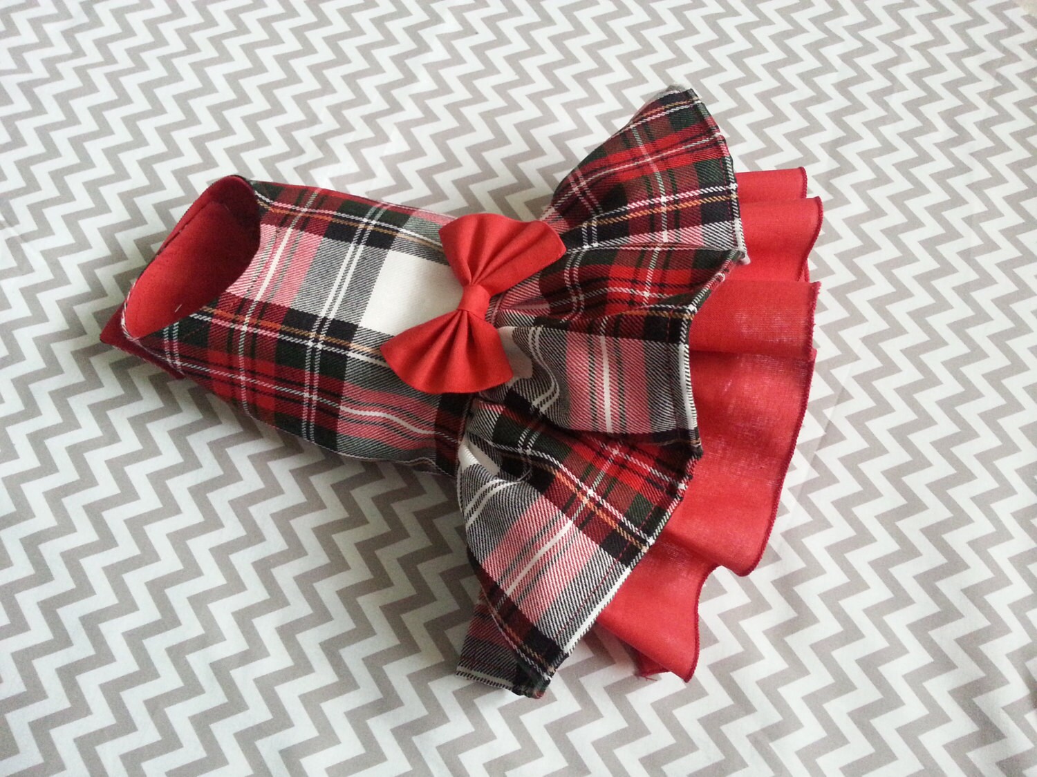 Classic Small dog English Tartan Plaid dress Chihuahua