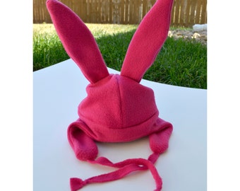 pink bunny hat, cartoon costume, girls costume, pink bunny ears hat, halloween costume, pink bunny ears hat, bunny hat, girls bunny ears