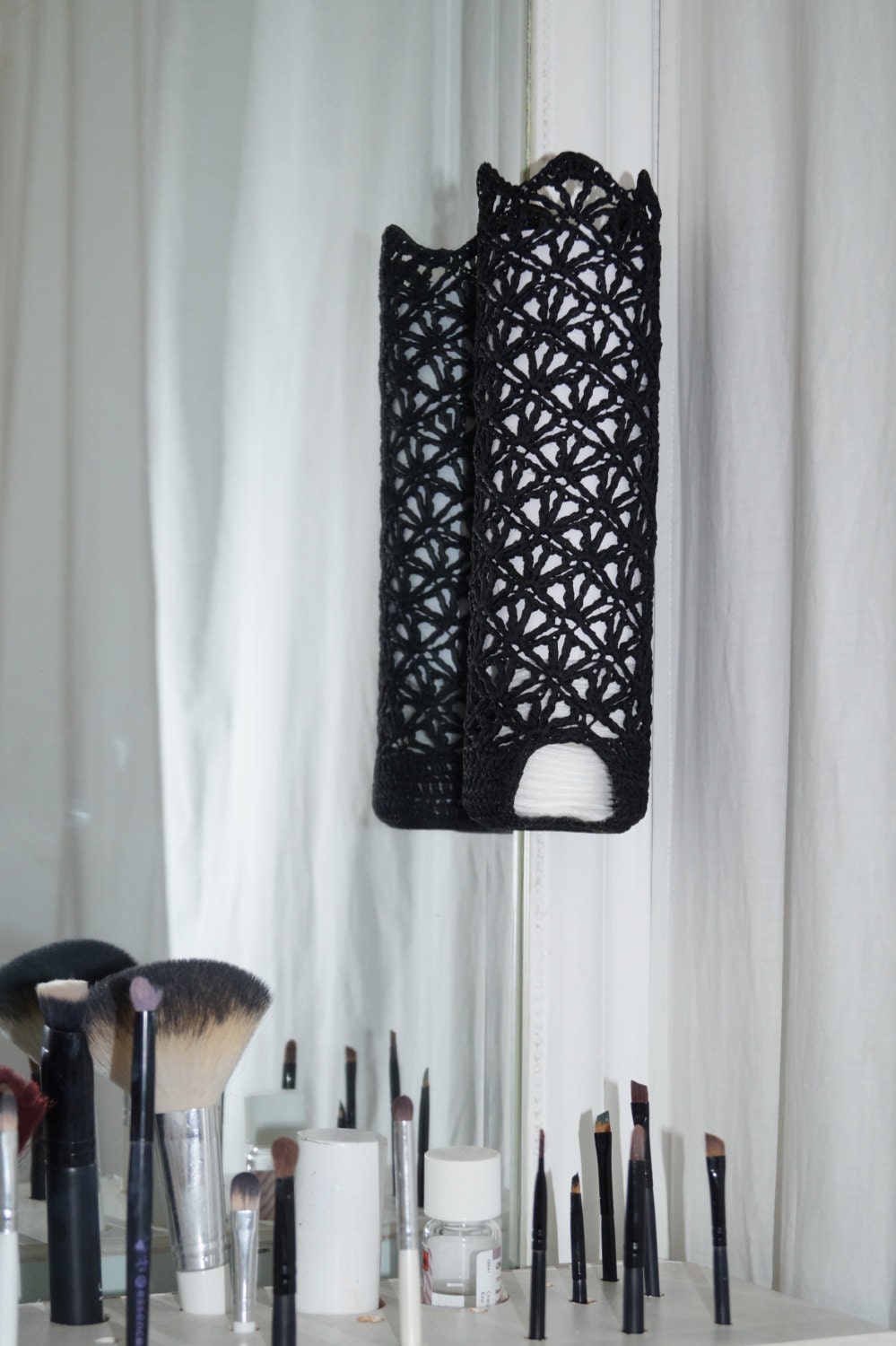 Crochet cotton pad holder / dispenser housewarming gift