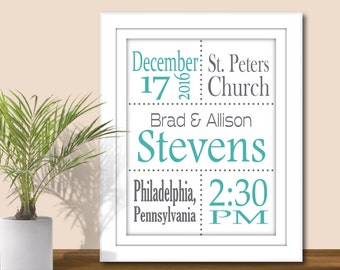 Items similar to Printable - Personalized Digital Wall Art- Wedding ...