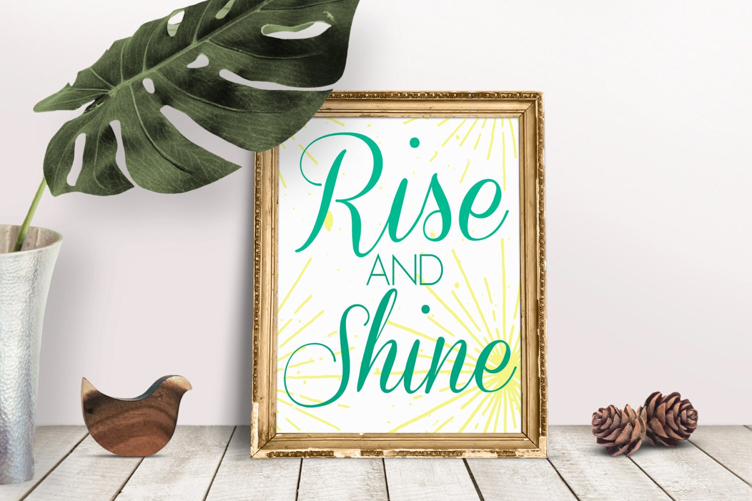 Rise And Shine Printable Wall Decor Modern Art Home Decor 8925