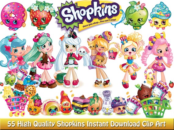 55 Shopkins Characters Shoppies Images / Clip Art DIY By Pogoclips