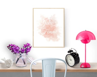 French art print, Instant download printable art, Nursery decor wall art
