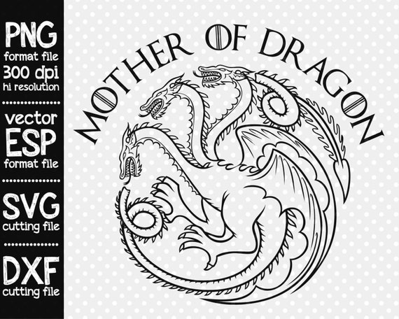 Game of thrones Mother of dragon clipart SVG by ...