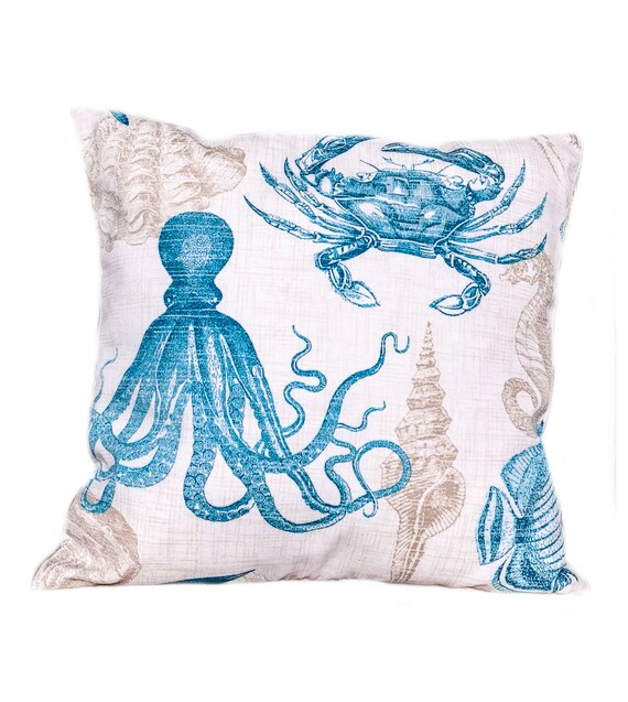 blue octopus pillow