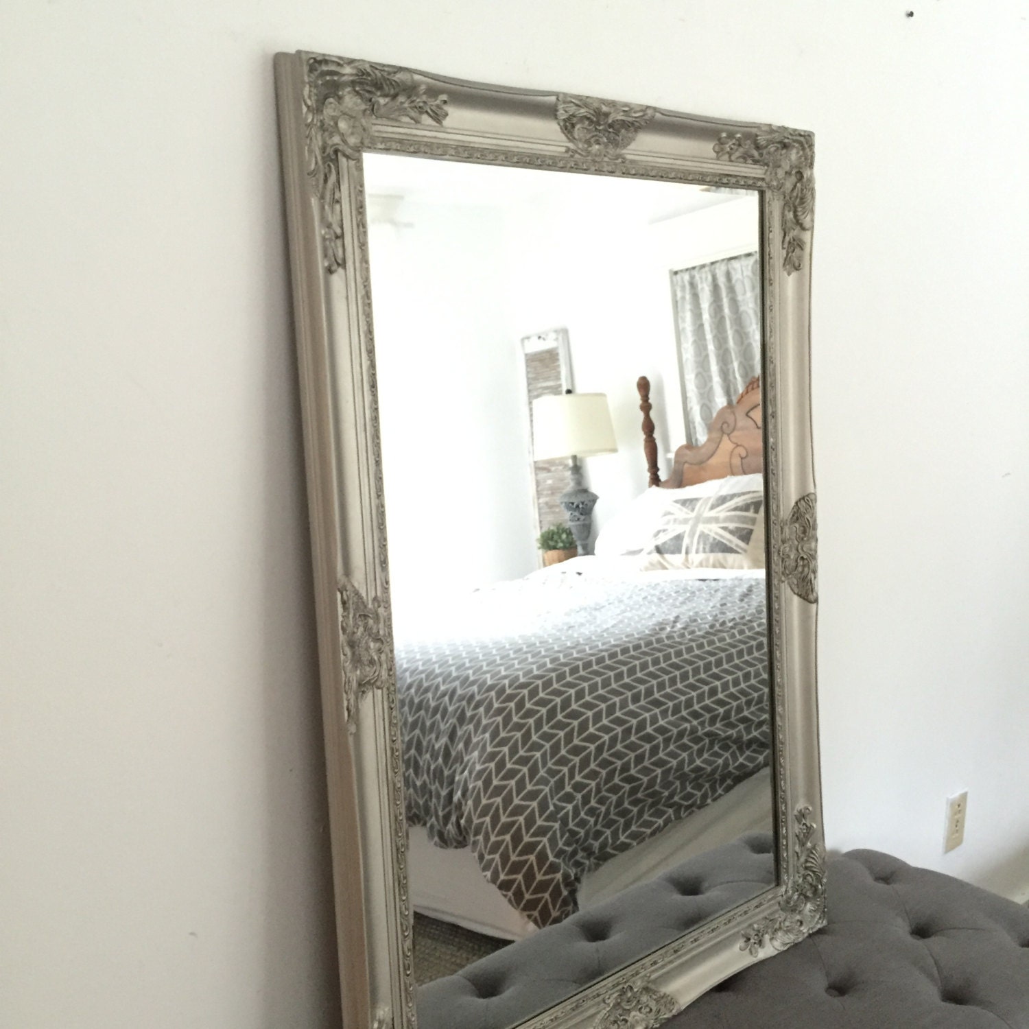 Baroque Bathroom Mirror Pewter Mirror Bedroom Mirror Living