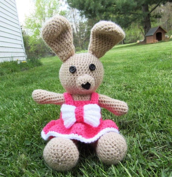 Amigurumi Plush Bunny Rabbit with Removable Dress