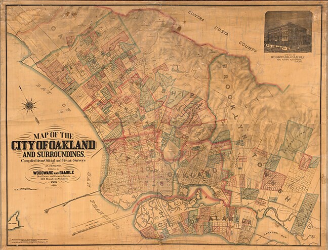 Street map Alameda Oakland California