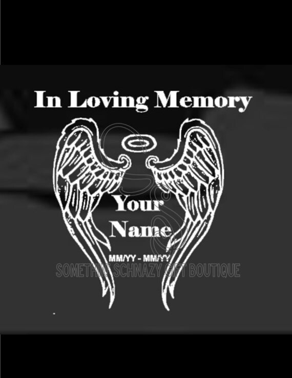 Angel Wings Car Decal In Memory of Car Decal Laptop Decal