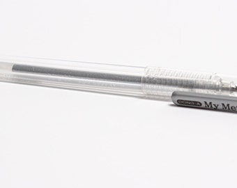 Metallic Silver Rollerball Gel Pen for Photo Booth Custom Scrapbook Pages Memory Book Wedding Guest Book