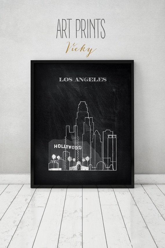 Los Angeles print Poster Wall art Los Angeles by ...