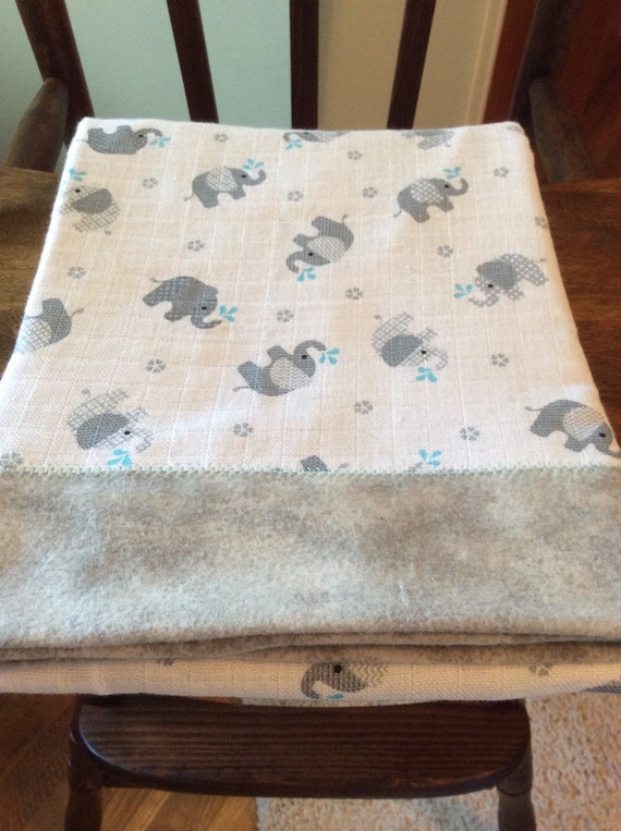 ElephantsLarge Baby receiving blanket swaddle wrap boy baby