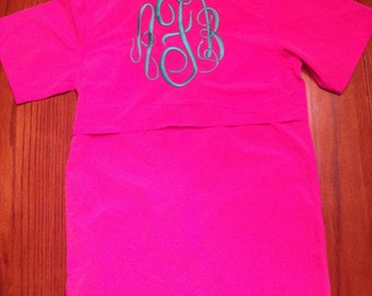Little Girls' Fishing Shirt Swimsuit Coverup