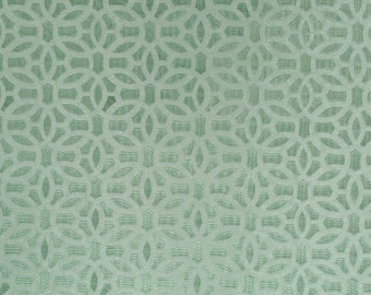 BEACON HILL ELHAM Geometric Silk Jacquard Fabric 5 Yards Surf