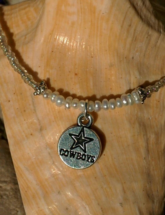 Stylish Dallas Cowboys necklace by SmyrnaBlue on Etsy