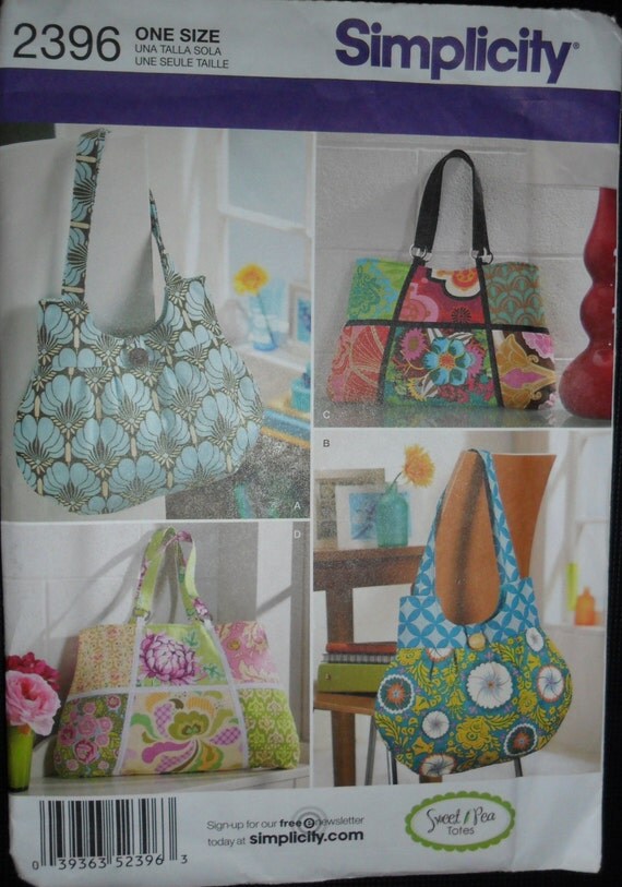 Simplicity Tote Bags Pattern 2396