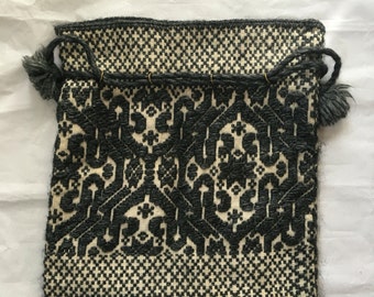 canvas pull string bag