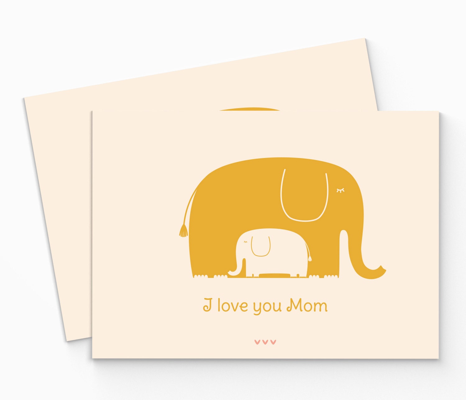 PRINTABLE Elephant Mother's Day Card Mom Love Card