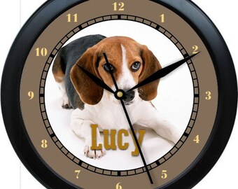 Beagle 10" Personalized Wall Clock Gift