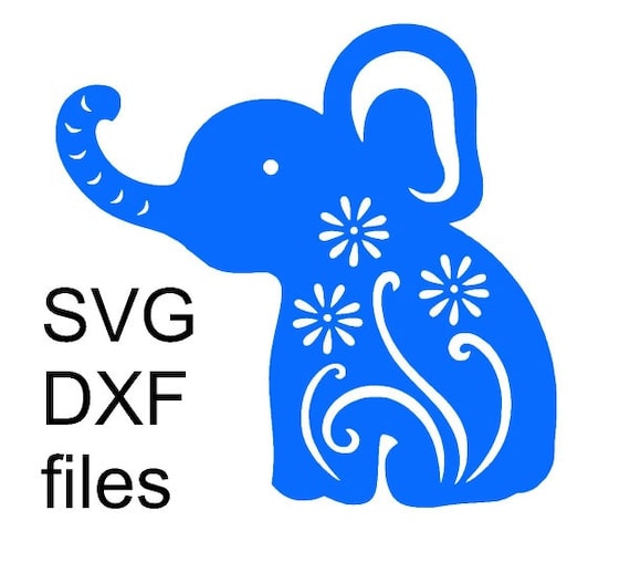 Download cute flower elephant SVG and DXF Cut File for by ...