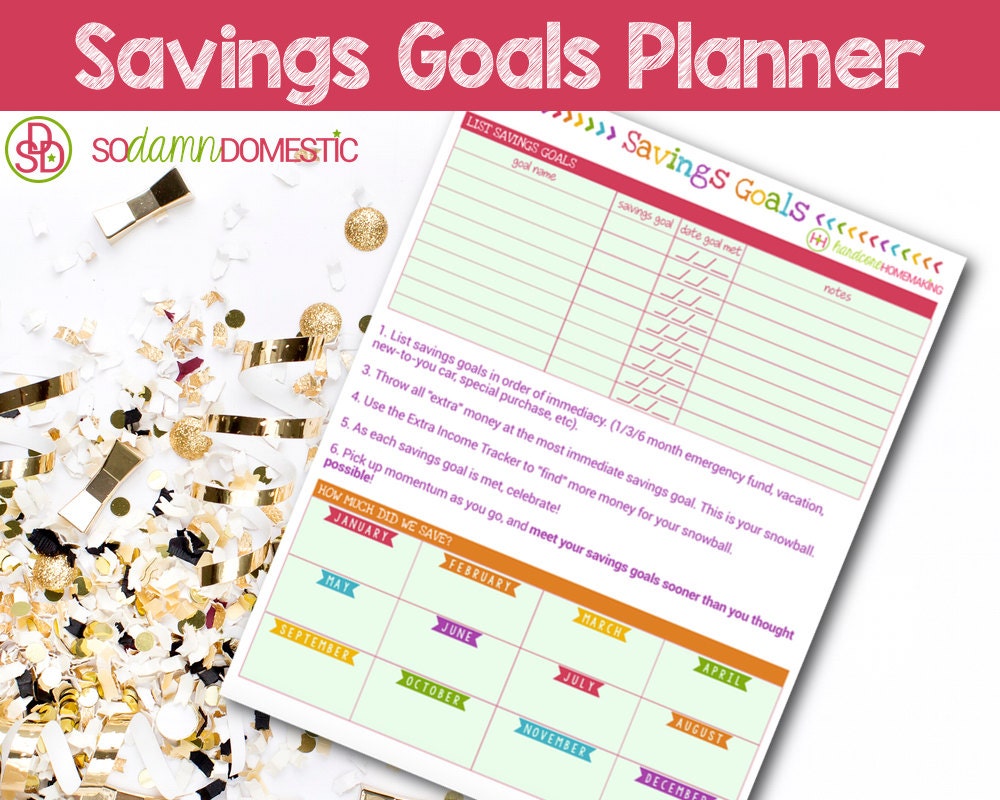 savings planner printable