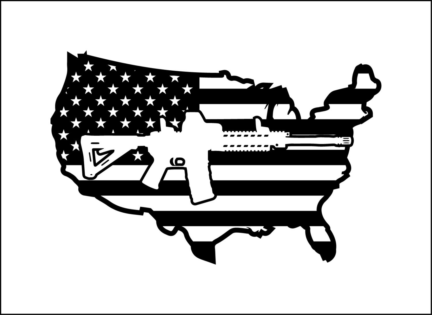 Download AR15 USA flag decal, american flag outline, unique digital ...