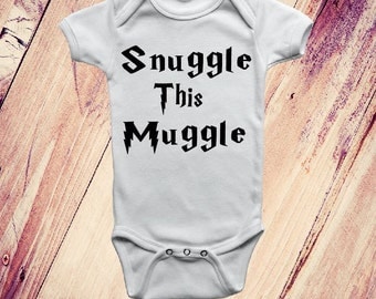 Snuggle This Muggle, Harry Potter Onesie, Unisex Onesie, Muggle Onesie, Harry Potter Baby