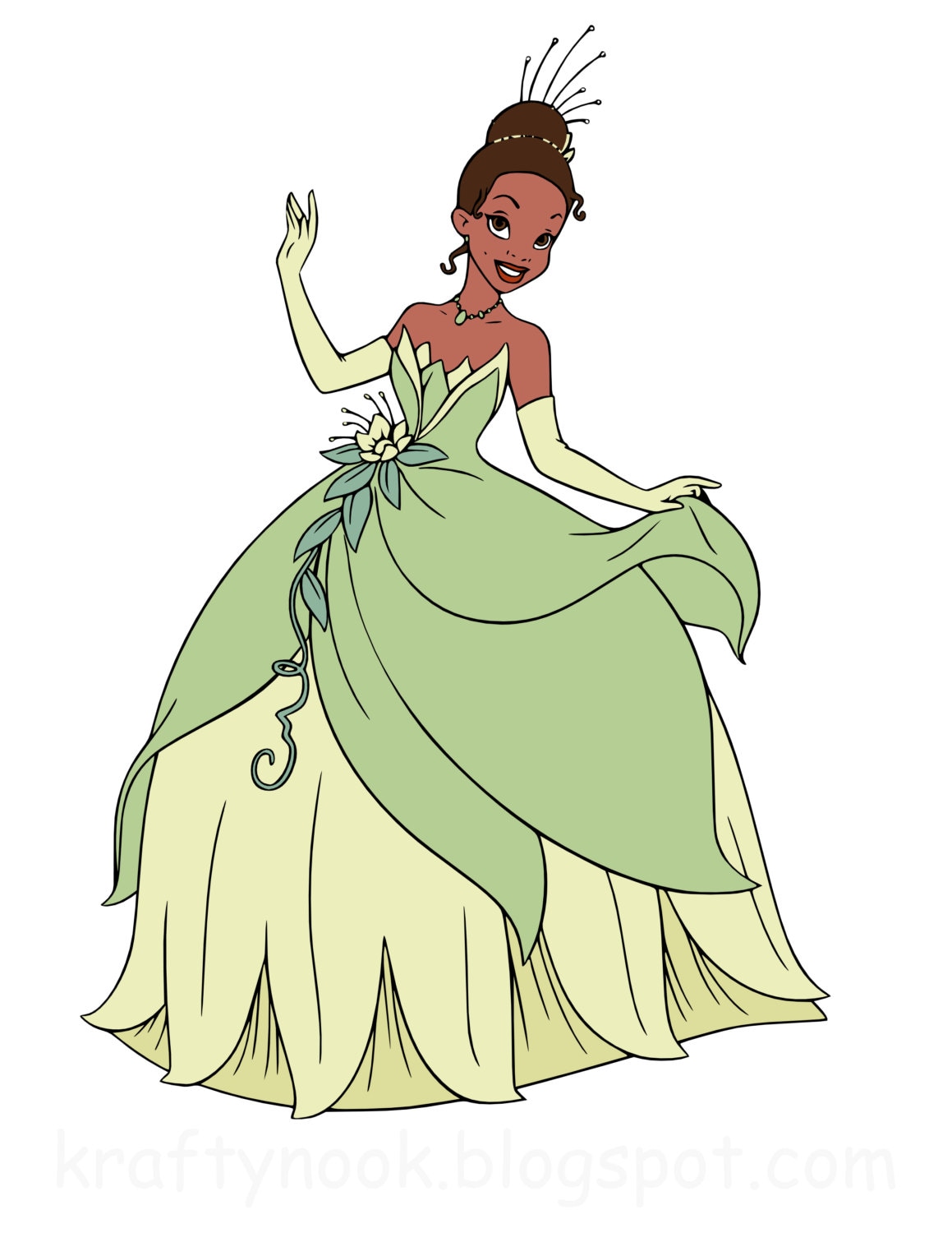 Download Princess and Frog Tiana standing SVG Instant by SweetRaegans