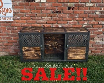 Industrial tv stand console, reclaimed rustic stand, industrial cabinet, rustic home decor, This piece is sold/ we can duplicate it!