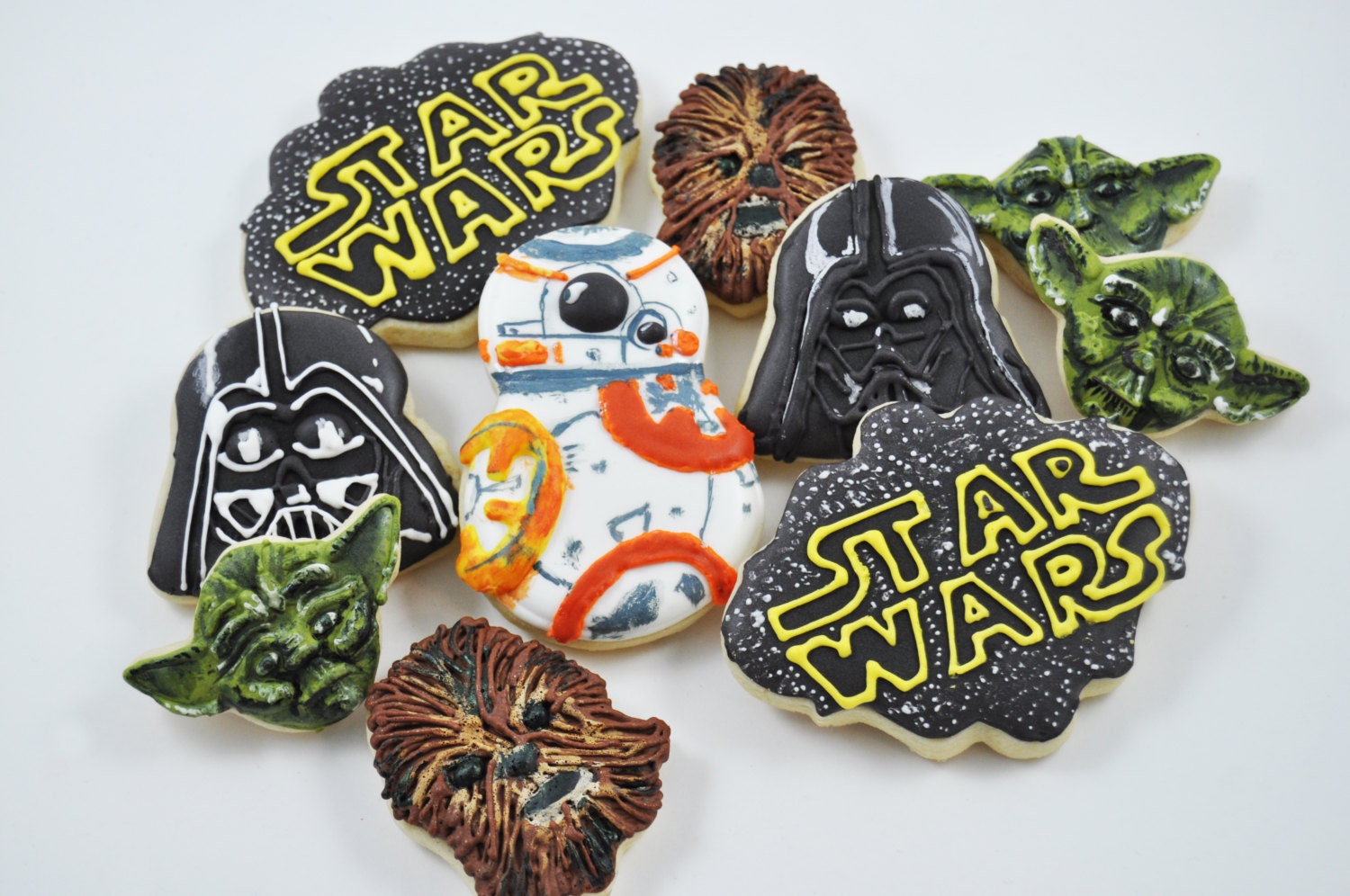 Star Wars Cookies 1 Dozen sugar cookies Yoda scifi