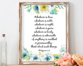 Christian art bible verse scripture quote print 2 by AdornMyWall