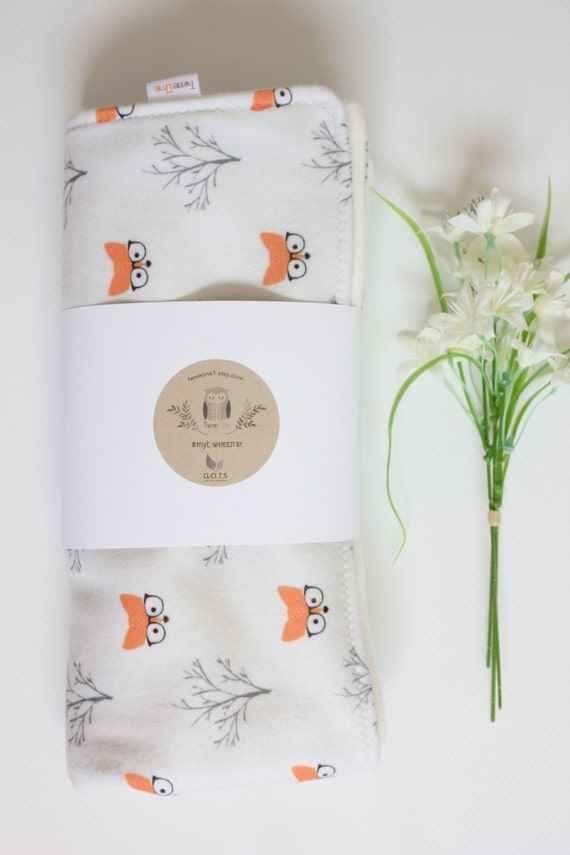 Organic Clever Foxes baby blanketexclusive printfree by TweeOne1