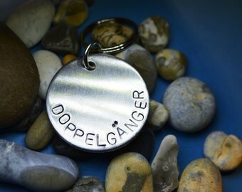 Vampire diaries, Doppelgänger,Christmas Girl gift, Gift for her, best friend gift, handstamped keyring, keychain tv series, Elena Gilbert