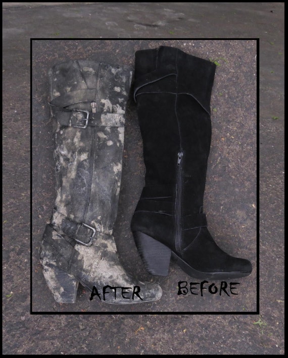 Post APOCALYPTIC BOOTS Black LEATHER by WastelandWearable on Etsy