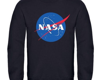 Unisex NASA Space Astronaut Geek Nerd Logo Jumper Mens Women Black / Gray / Navy Sweatshirt
