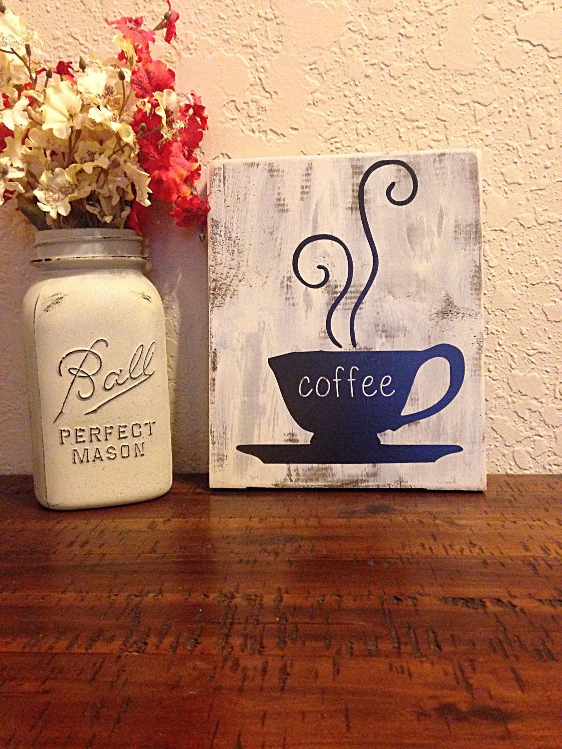 Wood Coffee Sign Rustic Kitchen Decor By CharminglyCraftedCF   Il Fullxfull.953637618 L619 