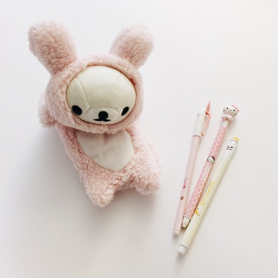 pink bunny kawaii plush