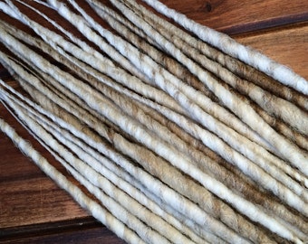 Synthetic Dreads - White and Blonde Mix SE - SET OF 4