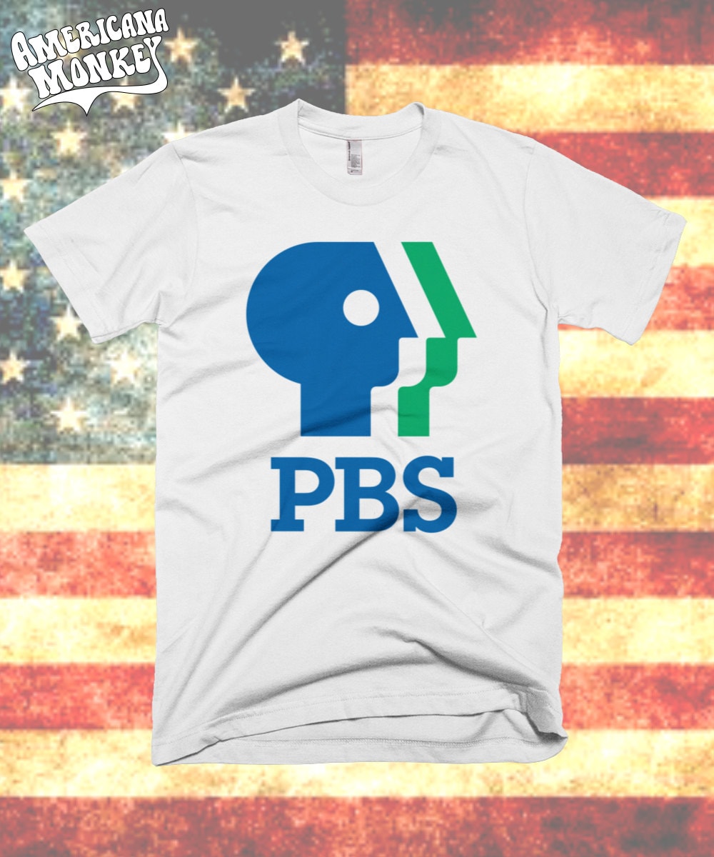 PBS Old logo t shirt Public Broadcasting by AmericanaMonkey