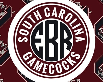 South Carolina Gamecocks Monogram Frame Cutting Files in Svg, Eps, Dxf, Png for Cricut & Silhouette | Gamecocks Vector | SC Graphics