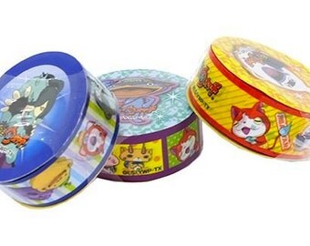 Yo-kai watch set of 3 vinyle tapes and 6 circle stckers craft set