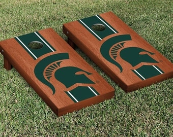 Michigan State Spartans Rosewood NCAA Cornhole,Gifts for Men,Husband,Boyfriend,Father,Son,Birthday,Summer Party,Tailgating