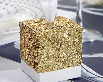 Les 10 boîtes à dragées glitter or