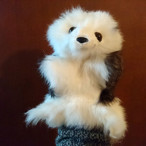 Rabbit Fur Marmot Animal Hand Puppet For by BerberPeltWorks