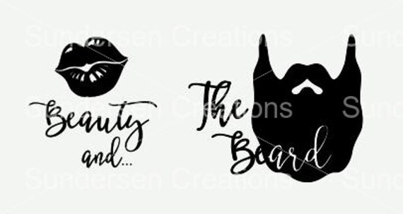 Download Beauty and the Beard SVG & DXF File