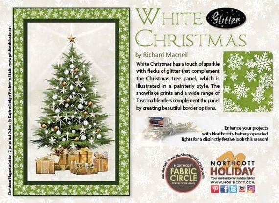 northcott white christmas glitter christmas tree panel kit northcott white christmas glitter christmas tree panel kit