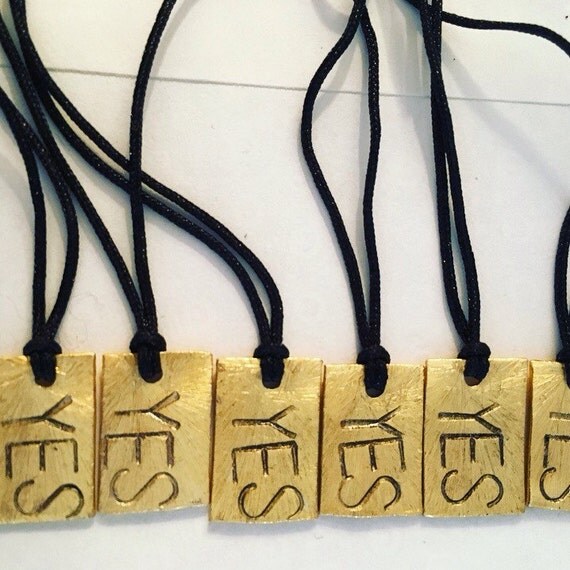 Yes Necklace by KindCultJewelry on Etsy
