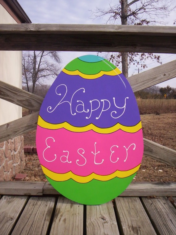 Happy Easter Egg Large Yard Art Lawn Decoration