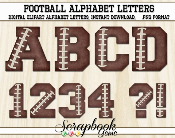 Download Sports Football Letters & Numbers Clipart 40 High Quality PNG